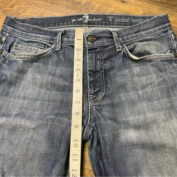 7 for All Mankind 'A' Pocket Bootcut Jeans Women's Size 32 Flare Stretch Denim - Picture 4 of 12
